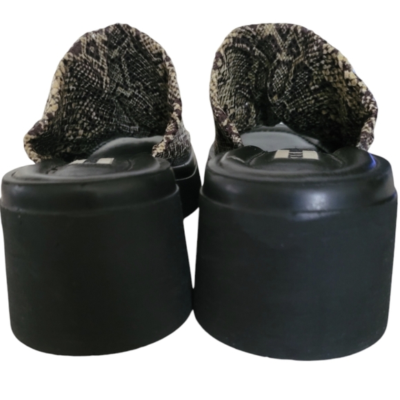 Steve Madden Y2K Vintage 90s Snake Print Wedge Platform Slides Size 9.5 - Picture 5 of 14